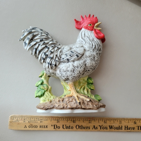 Lefton Vintage Rooster Figurine 03477 Handpainted ~ Taiwan ~Farmhouse ~ Cute! - Picture 12 of 16